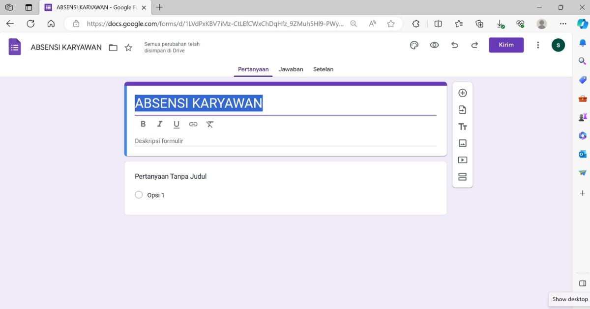 3 google form absensi