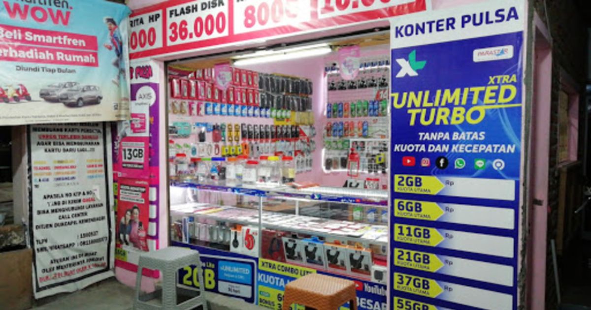 usaha konter pulsa