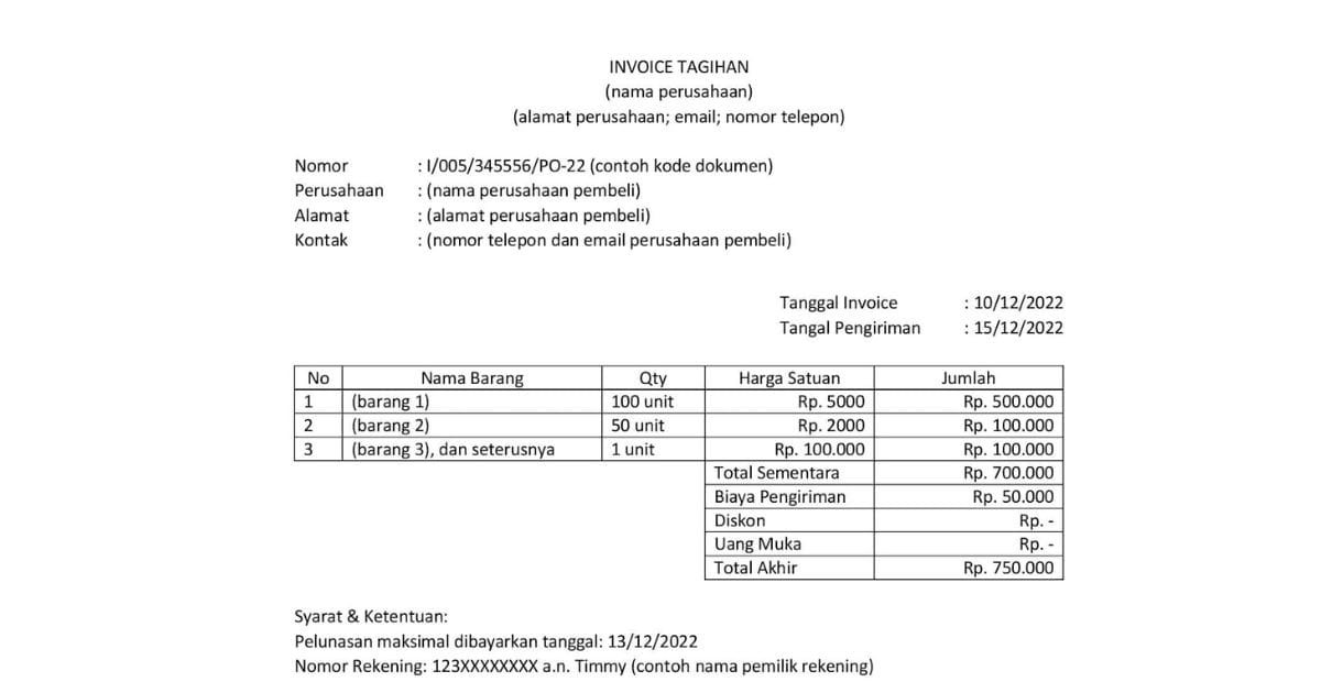Invoice Penagihan