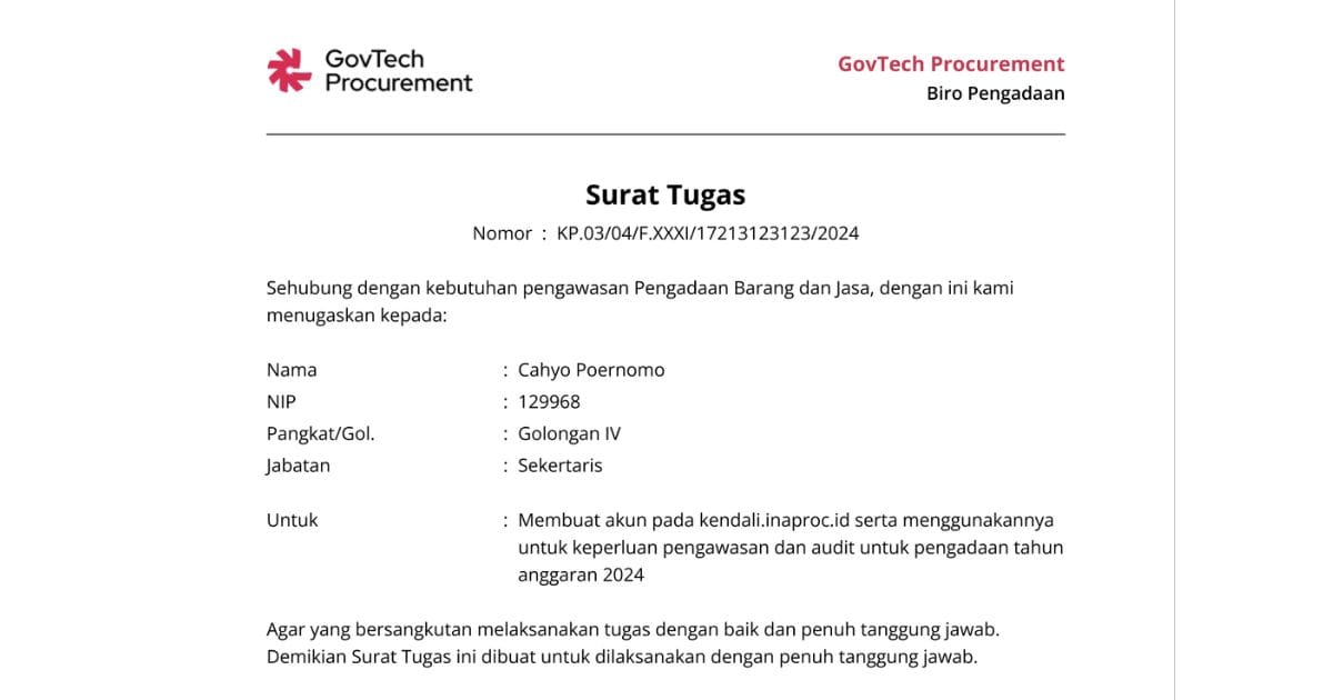 Surat Tugas
