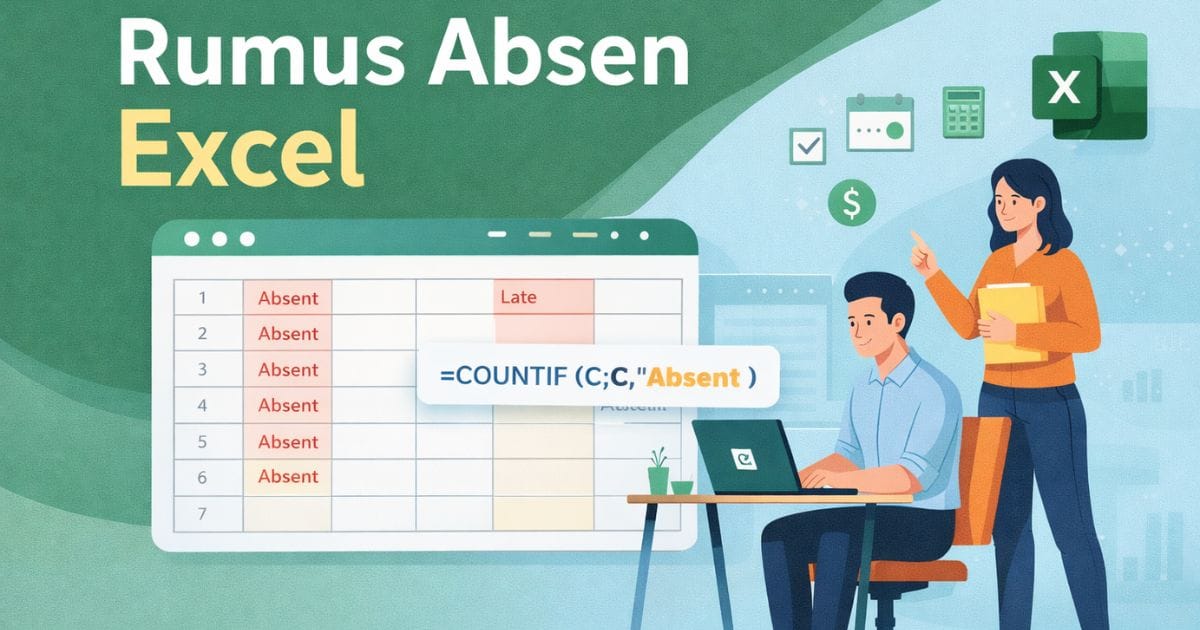 cara menghitung absensi karyawan dengan excel