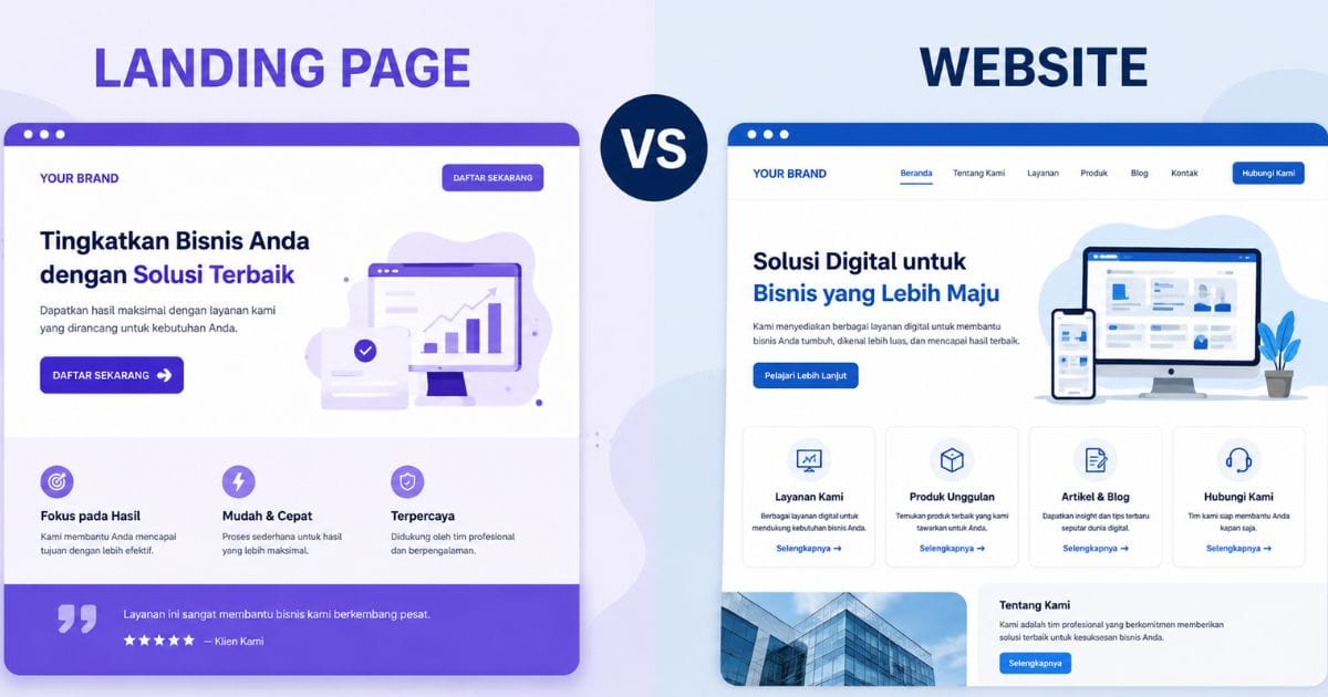 Landing Page vs Website
