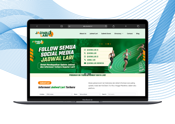 Portfolio website Jadwal Lari oleh DoranDev